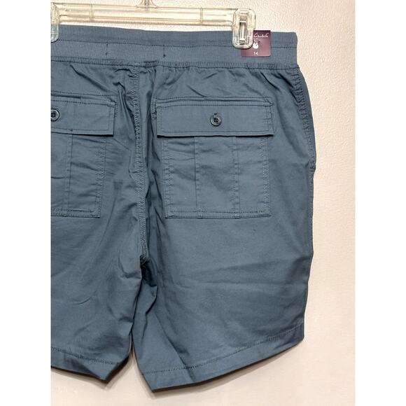Gloria Vanderbilt Women's Blue Pull On Cargo Shorts 14 NWT - Picture 7 of 10